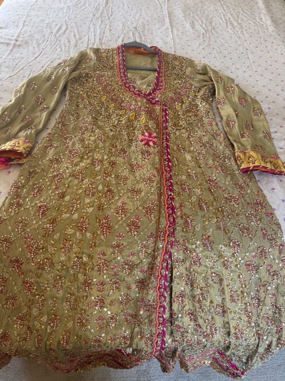 Pakistani heavy wedding embroidered formal dress